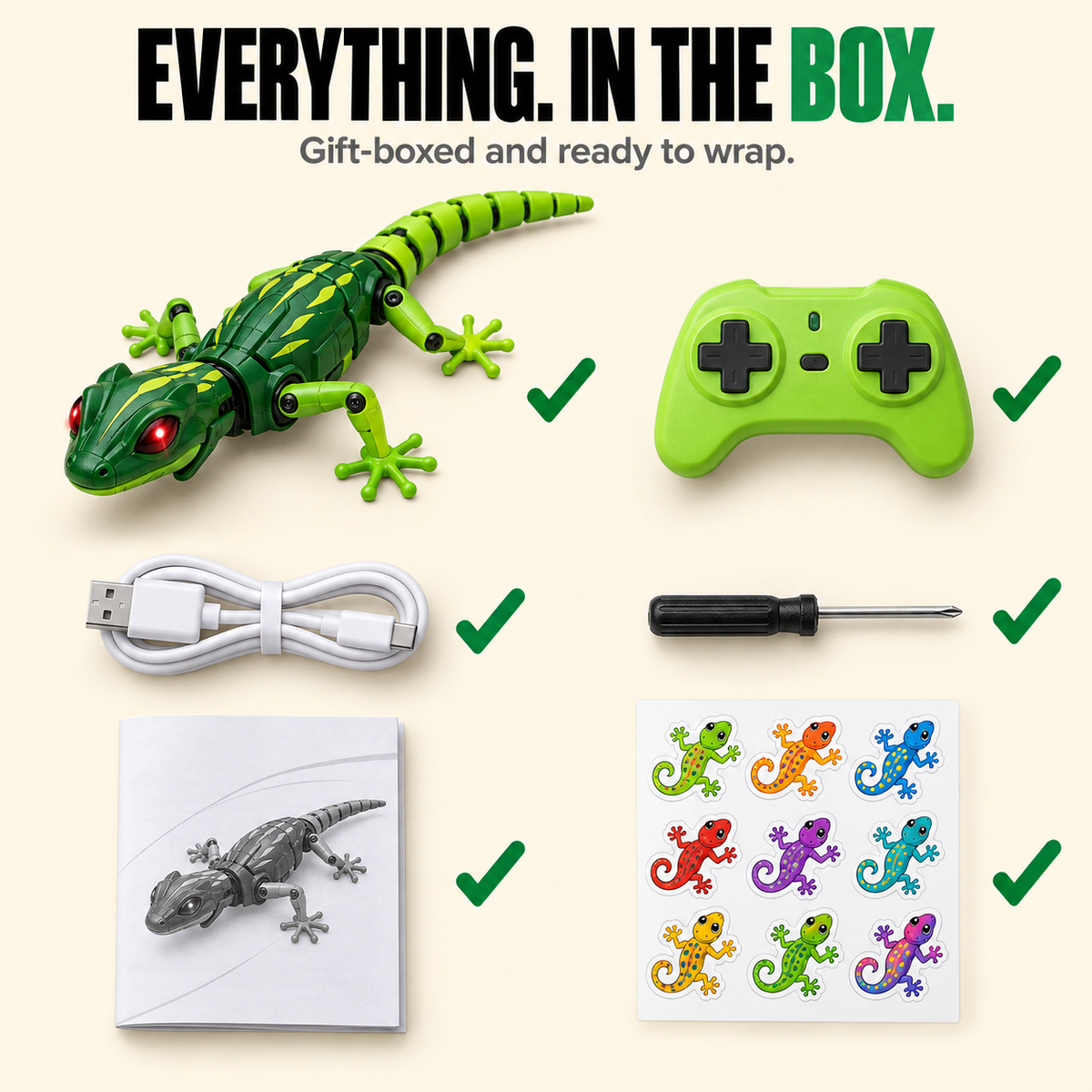 LED Gecko with Remote Control